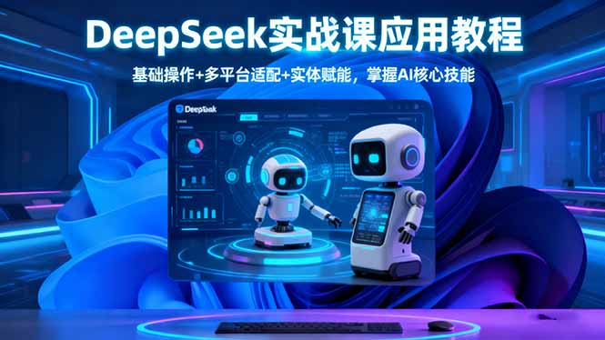 DeepSeek实战课应用教程、基础操作+多平台适配+实体赋能，掌握AI核心技能-lhxm