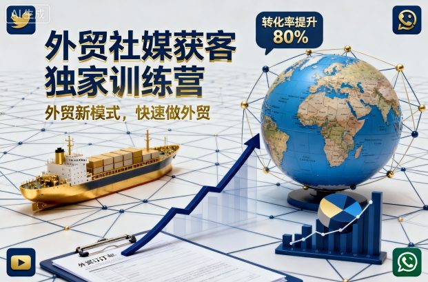 外贸社媒获客独家训练营，外贸新模式，快速做外贸-lhxm
