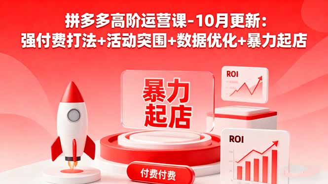 拼多多高阶运营课-10月更新：强付费打法+活动突围+数据优化+暴力起店-lhxm