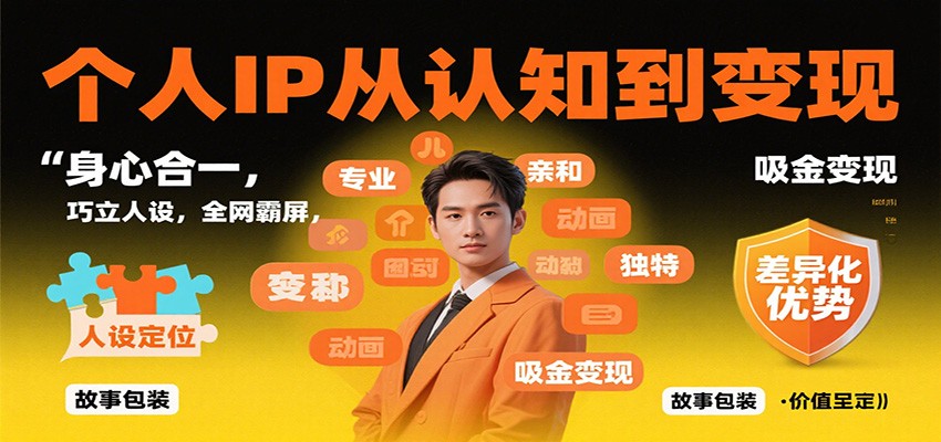 个人IP从认知到变现，身心合一，巧立人设，全网霸屏，吸金变现-lhxm