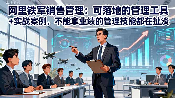 阿里铁军销售管理：可落地的管理工具+实战案例，不能拿业绩的管理都在扯淡-lhxm