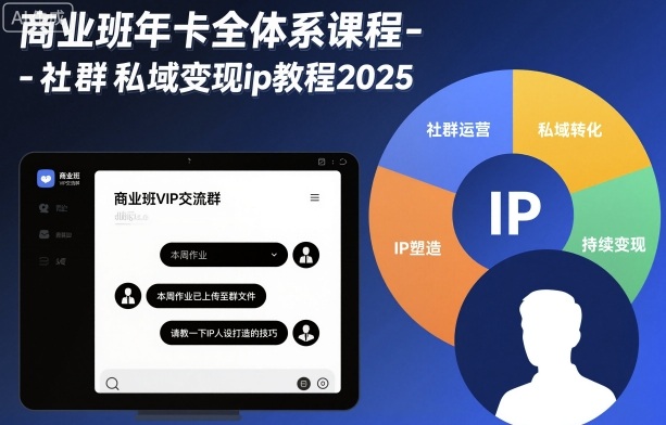 商业班年卡全体系课程-社群私域变现ip教程2025-lhxm
