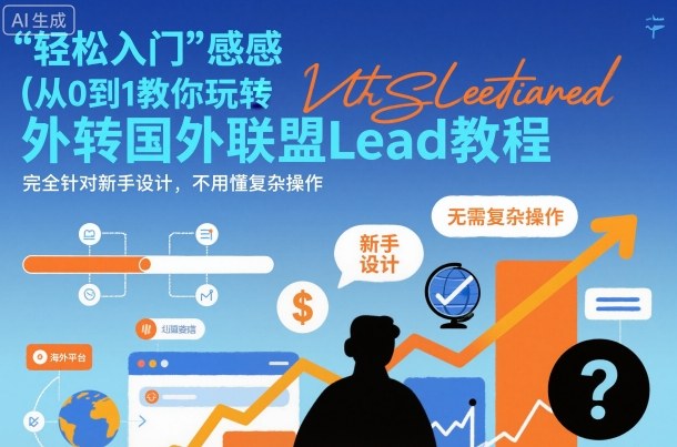 国外联盟賺美刀项目，从0到1教你玩转国外联盟Lead教程，纯新手可操作性100%-lhxm