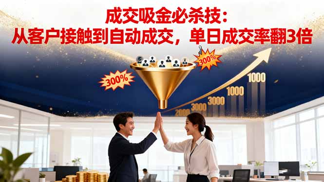 吸金成交营销必杀技：从客户接触到自动成交，单日成交率翻3倍-lhxm