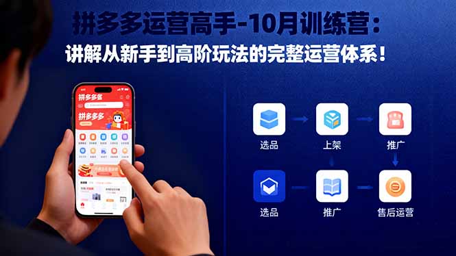 拼多多运营高手-10月训练营：讲解从新手到高阶玩法的完整运营体系！-lhxm