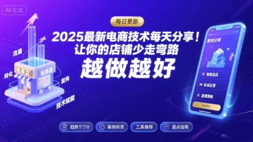 2025最新电商技术每天分享，让你的店铺少走弯路，越做越好(更新11月)-lhxm