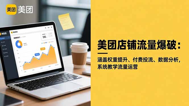 美团店铺流量爆破：涵盖权重提升、付费投流、数据分析，系统教学流量运营-lhxm