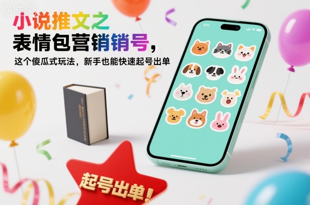 小说推文之表情包营销号，这个傻瓜式玩法，新手也能快速起号出单-lhxm
