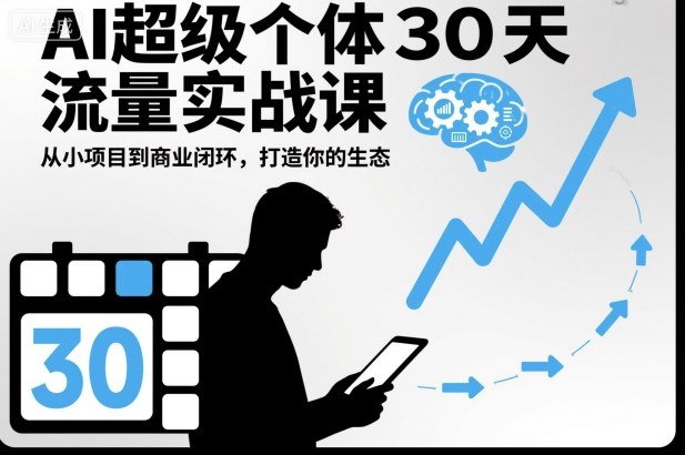 AI超级个体30天流量实战课，从小项目到商业闭环，打造你的生态-lhxm