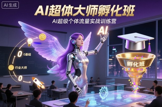 AI超体大师孵化班，AI超级个体流量实战训练营-lhxm