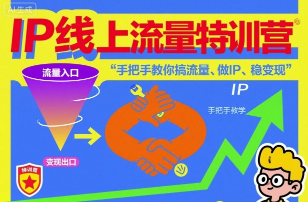 IP线上流量特训营，手把手教你搞流量、做IP、稳变现-lhxm