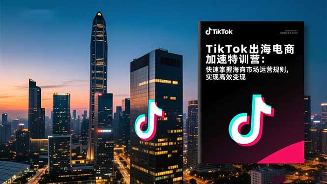 TikTok出海电商加速特训营：快速掌握海外市场运营规则，实现高效变现-lhxm
