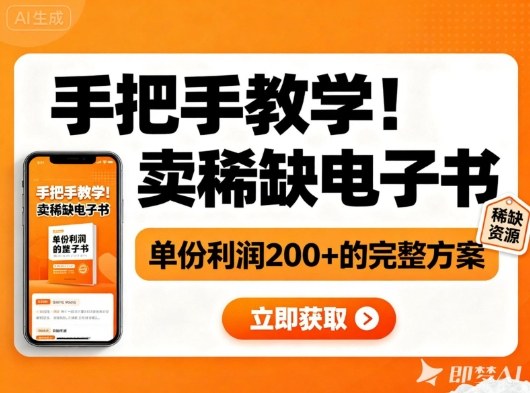 手把手教学！在小红书卖稀缺电子书，单份利润2张+的完整方案-lhxm