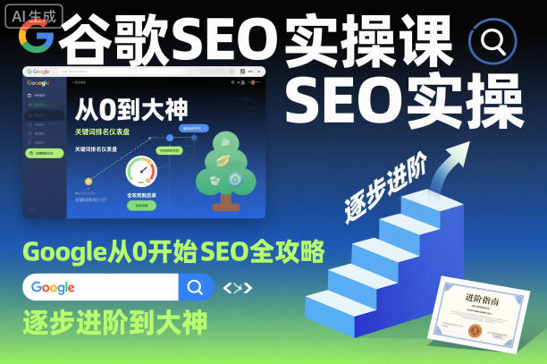 谷歌SEO实操课，Google从0开始SEO全攻略，逐步进阶到大神-lhxm