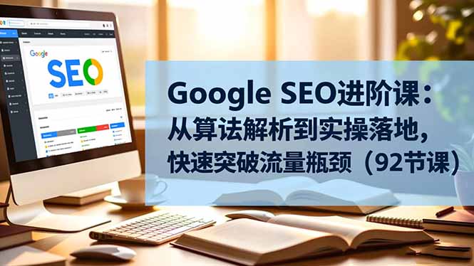 Google SEO进阶课：从算法解析到实操落地，快速突破流量瓶颈(92节课-lhxm