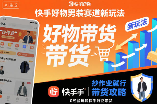 快手好物男装赛道新玩法，抄作业就行，0经验玩转快手好物带货-lhxm