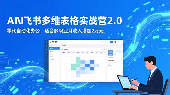 AI+飞书多维表格实战营2.0：零代码自动化办公，适合多职业月收入增加2万元-lhxm