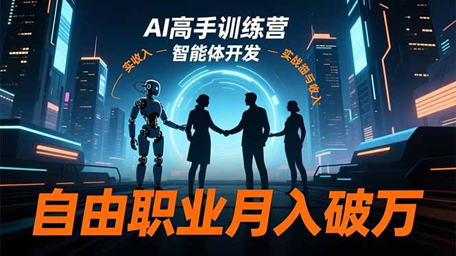 AI高手训练营3.0，ChatGPT，Midjourney，智能体开发，自由职业月入破万-lhxm