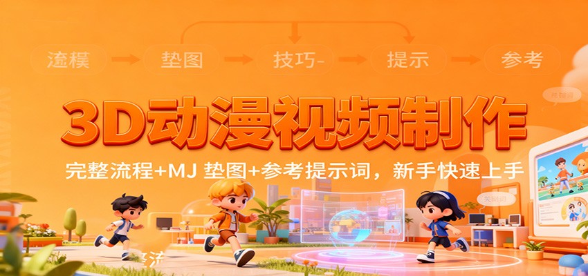 3D动漫视频制作，完整流程+MJ 垫图+参考提示词，新手快速上手-lhxm