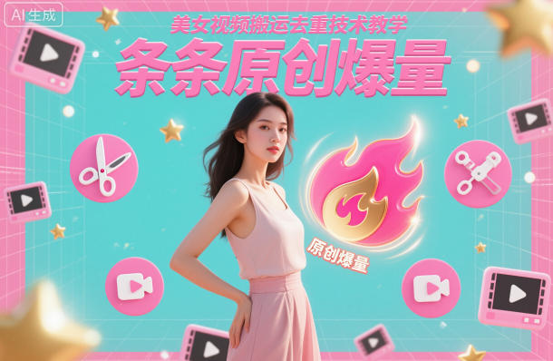 美女视频搬运去重技术教学，条条原创爆量-lhxm