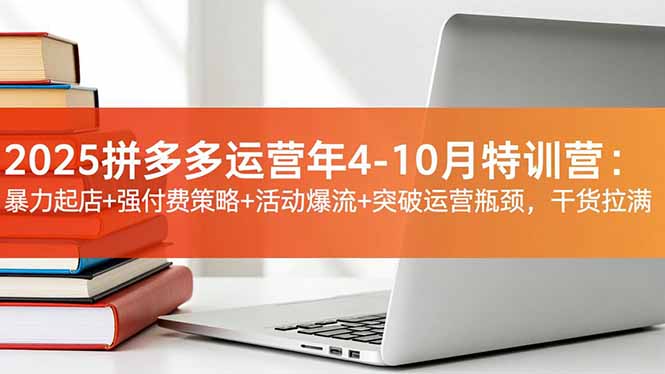 2025拼多多运营年4-10月特训营：暴力起店+强付费策略+活动爆流+突破运营瓶颈，干货拉满-lhxm
