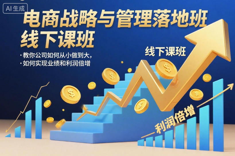 电商战略与管理落地班线下课，教你公司如何从小做到大，如何实现业绩和利润倍增【录音】-lhxm
