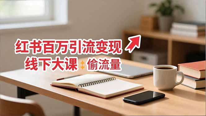 小红书百万引流变现-11月线下大课：分享从0到百万引流路径，手把手教偷流量、拿结果-lhxm