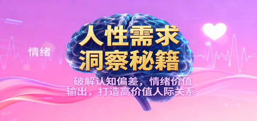 人性需求洞察秘籍，破解认知偏差，情绪价值输出，打造高价值人际关系-lhxm
