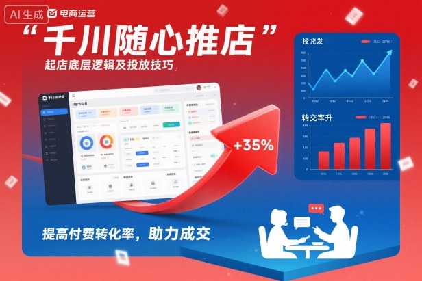 千川随心推起店底层逻辑及投放技巧，提高付费转化率，助力成交-lhxm