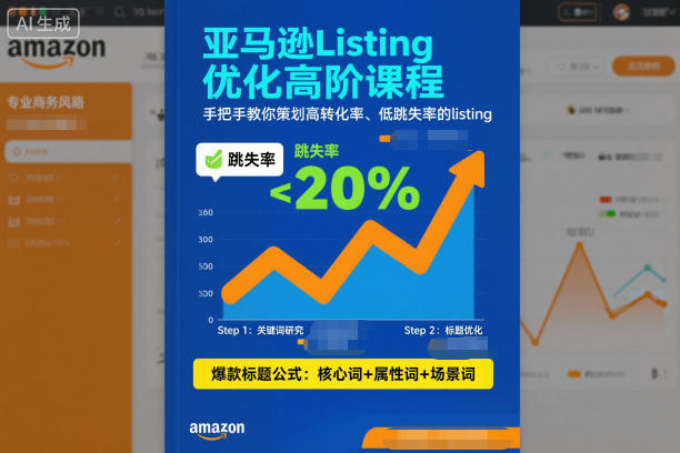 亚马逊Listing优化高阶课程，手把手教你策划高转化率、低跳失率的listing-lhxm