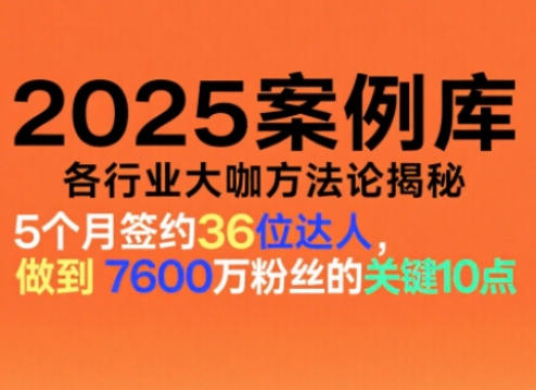 2025案例库，收录各行业大咖的方法论，各行业大咖方法论揭秘-lhxm
