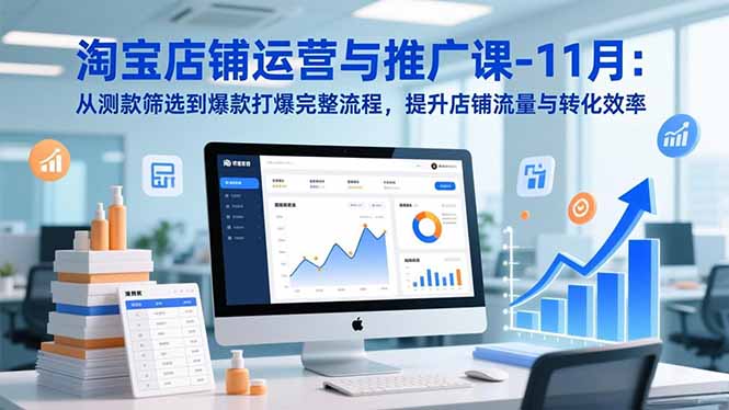淘宝店铺运营与推广课-11月：从测款筛选到爆款打爆完整流程，提升店铺流量与转化效率-lhxm